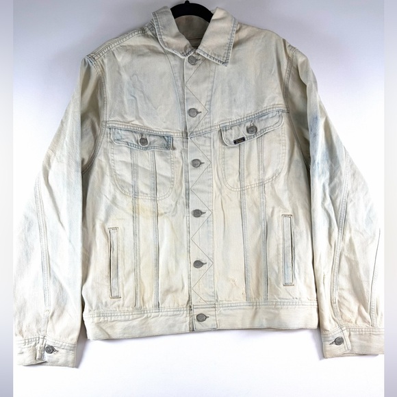 Polo Ralph Lauren Other - POLO RALPH LAUREN Stonewashed Destressed Denim Trucker Jacket Mens Size L